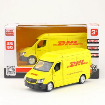 1/36 Scale DHL Van Toy: A Miniature Diecast Alloy Car Model Perfect for Gifts