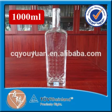 unique 1000ml screw cap giant glass bottles for vodka