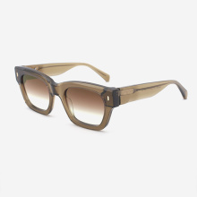 Square Thick Acetate Unisex Sunglasses 24A8298