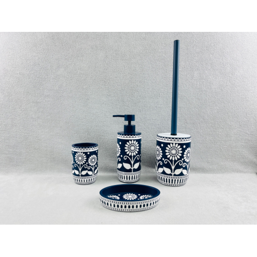 Newly blue flower bathroom accessories