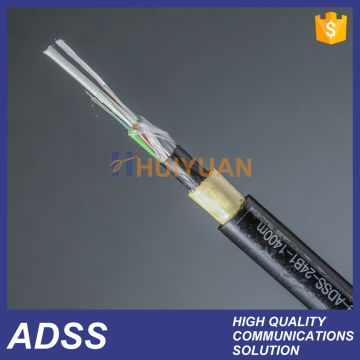 HUIYUAN 12 core PE 300m span adss fiber cable egypt