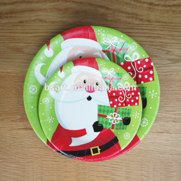 christmas Santa Claus party paper plates