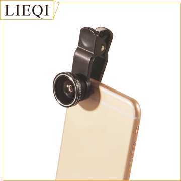LIEQI LQ-011 Fasional 3 in 1 camera phone clip lens with 180 fish eye camera lens