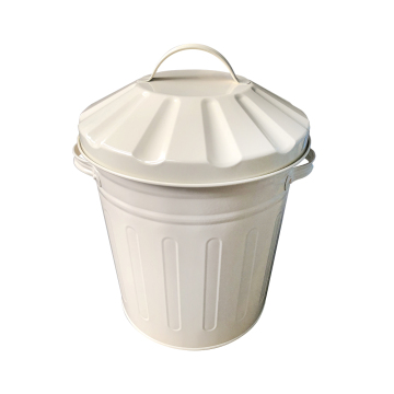 Hot Selling Metal Trash Bin - Best Price Cream Garden Storage Bin