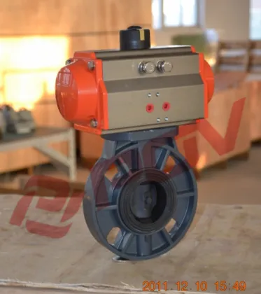 Pneumatic upvc butterfly valve plastic valves