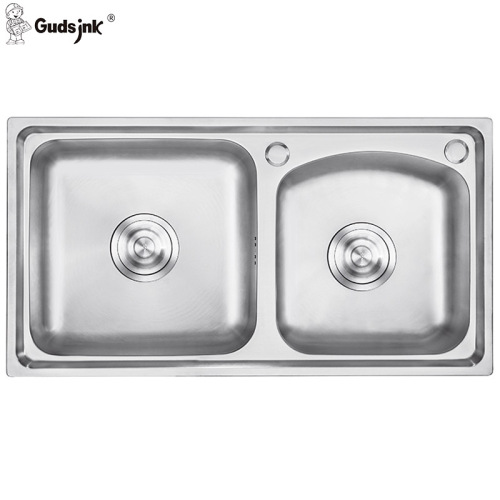 Stainless Steel Handmade Double Basins Kitchen Sink