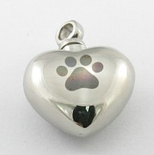 Dog Footprint Japan Style Resin Pendant with Steel Back