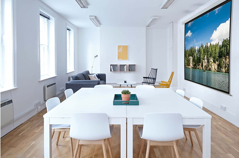 Ceiling Mounted Manual Projector for Office Home screen