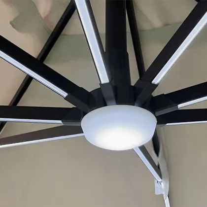 Roma Solar LED Beach Umbrella Sun Protection