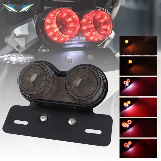 HearxinLED Dual Turn Signal Light Brake License Plate Holder for Motorcycle
