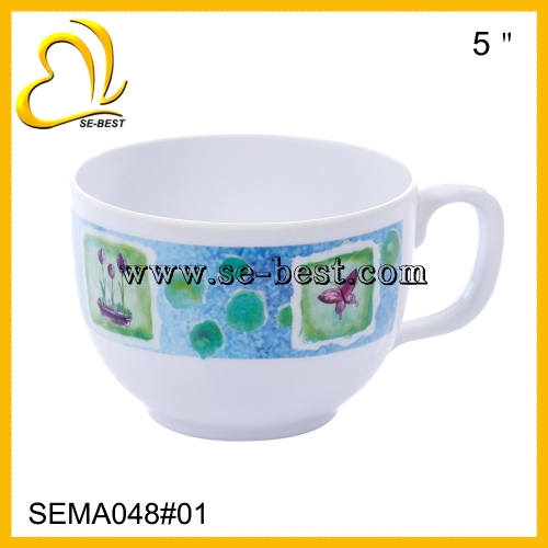 100% white melamine Beaker with handle,melamine mug