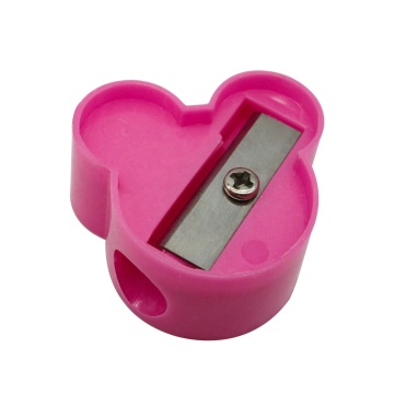 Cheap Pink Cute Mouse Shaped Portable Plastic Pencil Sharpener