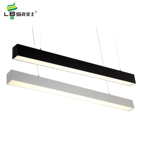 Energy-Saving Aluminum Silver LED Pendant Lamp - 36W Suspended Office Lighting