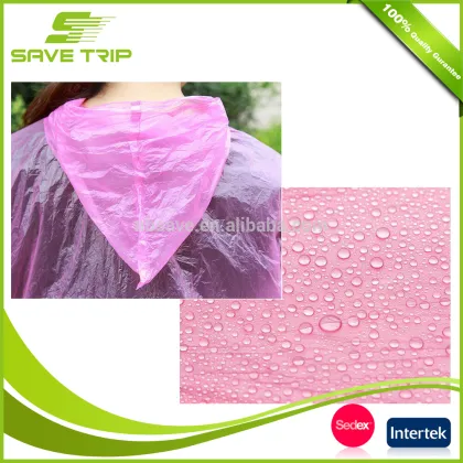 Different colors women men kids raincoat one time use emergency rain gear