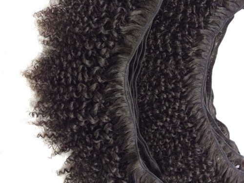Wholesale -Kinky Curl Hair, Brand New Machine Double Weft Hair