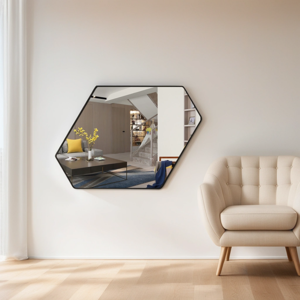 Creative parallel octagonal decorative mirror