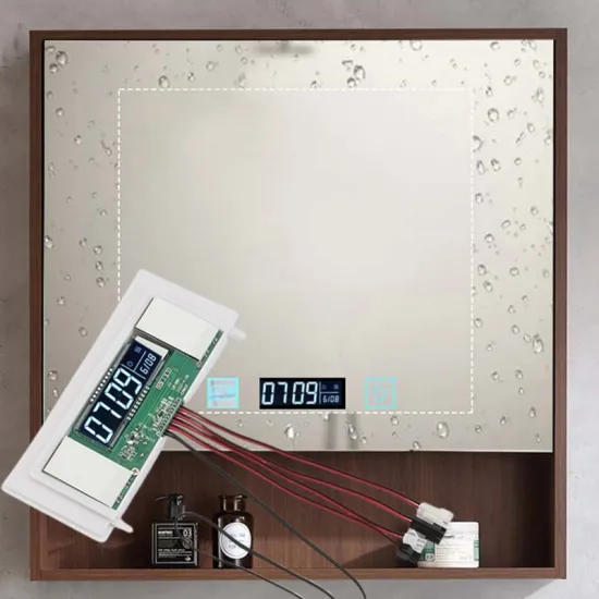 12V/24V Time Date Temperature LED Light Defogger Mirror with Touch Sensor Switch - Two Keys Smart Bathroom Mirror