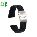 Simple Silicone Watch Strap Penggantian Waterproof Stripe