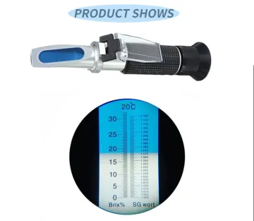 Hand Held Refractometer for Beer Brewing and Grape Sugar Measurement (0-32% Brix)
