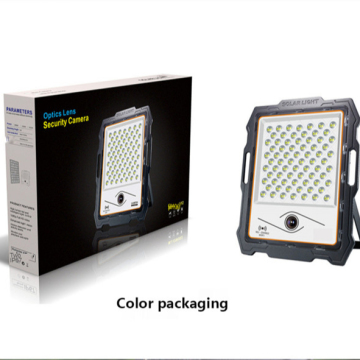 Alexa Google Tuya Security 1080P Solar-Powered Outdoor Wireless Battery Floodlight Camera with Night Vision and PIR Alarm