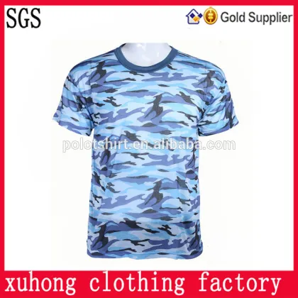 blue camo tactical t-shirt;Combat T-shirt