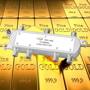 5-1000MHz 6 Way TV Splitter