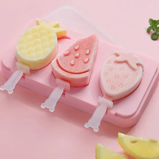 Hot Selling DIY Cartoon Ester Bunny Ice Cream Popsicle Silicone Mold Set