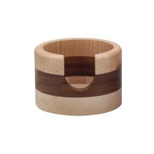 White And Brown Round Wooden Porta Filter Station