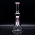 Pink yakafadzwa girazi Beaker Bong