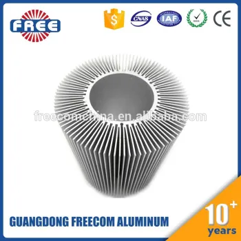 Custom sunflower round anodizing aluminum heat sink extrusion LED aluminum profile