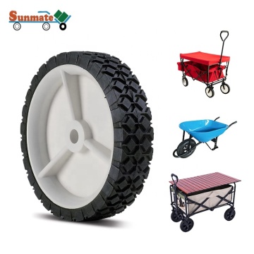 8-Inch Semi-Pneumatic Rubber Tire for Hand Garden Cart with Swivel or Rigid Casters