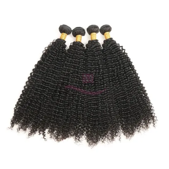 May Queen 100% Remy Jerry curl Brazilian human Hair Bundles with closure