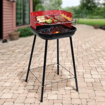 Outdoor Barbecue Oven Grill Rack Portable Folding Picnic Oven Box Type Barbecue Grill