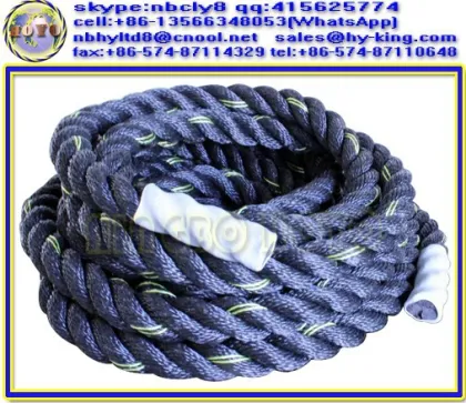 Polyester exercise heavy ropes , black heavy ropes training , batteling ropes