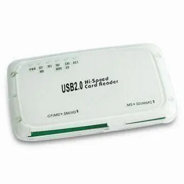 USB 2.0 All-in-one Card Reader, Supports Hot-swap Capability