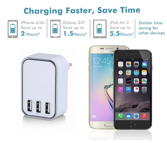 2016 hot accessories AC 110 240V US UK EU AU KC universal usb wall socket charger 5.0V usb outlet power charger with KC SAA CE