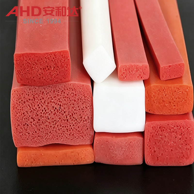 Closed Cell Square Silicone Foam Rubber Strip