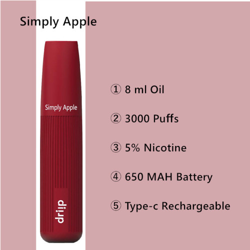 vape Top 3000 퍼프 일회용 driip