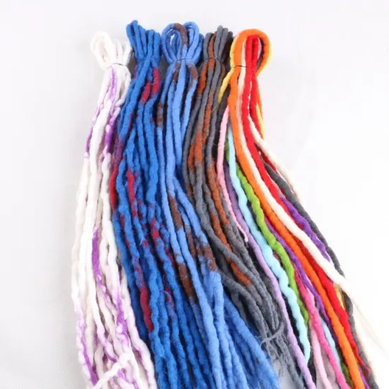 Harmony Hair Synthetic Braid Extensions Double Ended Dreadlocks Hair Beautiful Ombre Colors Soft Wool Felt Plastic Bag 20inch