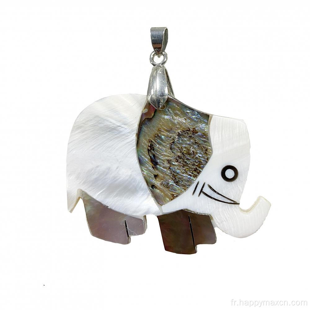 Artisanat d'éléphant d'ormeau d'ormeau charmants pendentifs