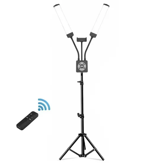 Professional LED Photography Lighting System: Double Arm Lamp for Eyelash Makeup and Beauty Salon Ring Light
