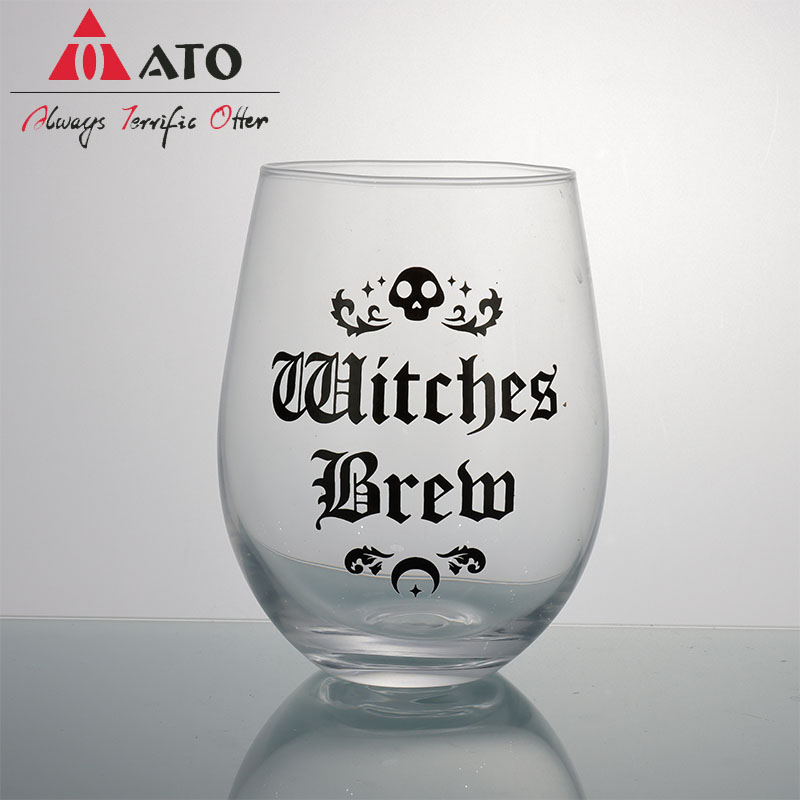 Personalized 12oz sublimation glass wine tumbler cup