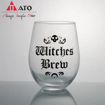 Personalized 12oz sublimation glass wine tumbler cup