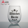 Tasse de vins en verre de sublimation de 12 oz personnalisés