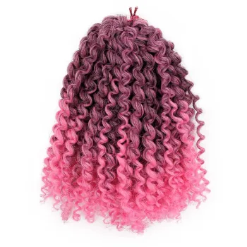 Aisi Hair Best Selling Wholesale Long Marly Bob Twisted Ombre Pink Dark Root Fiber Synthetic Crochet Braiding Hair Extensions