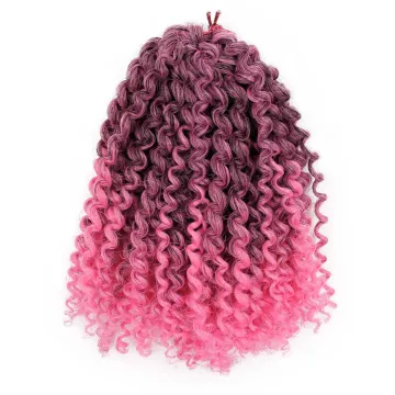 Aisi Hair Best Selling Wholesale Long Marly Bob Twisted Ombre Pink Dark Root Fiber Synthetic Crochet Braiding Hair Extensions