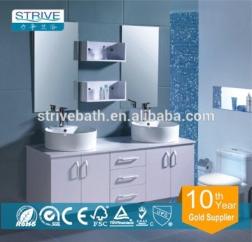 Double bathroom cabinet.MDF bathroom cabinet.Double MDF bathroom cabinet