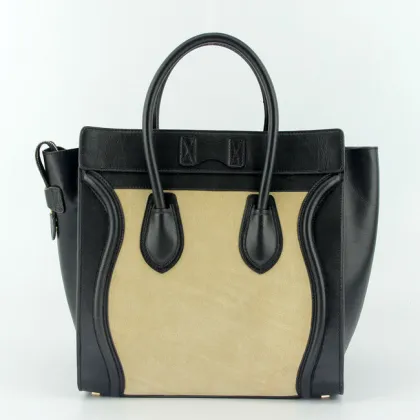 Tan, Black Celine Fashionable, Cute Ladies Stylish Handbags With Calfskin, Suede Leather