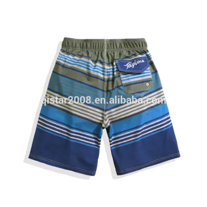 Blue Stripe Sublimation Printed Men Beach Shorts /Men Shorts Pants