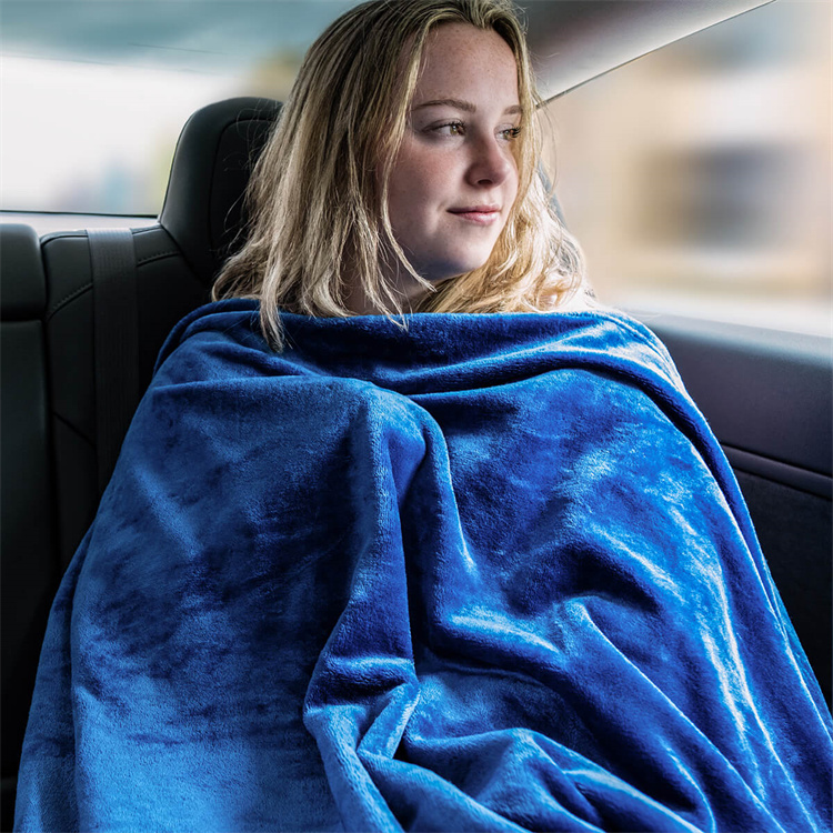Fleece Travel Blanket with sleeve